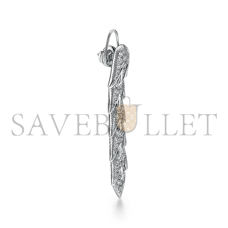 TIFFANY WINGS DROP EARRINGS IN PLATINUM WITH DIAMONDS 75366388
